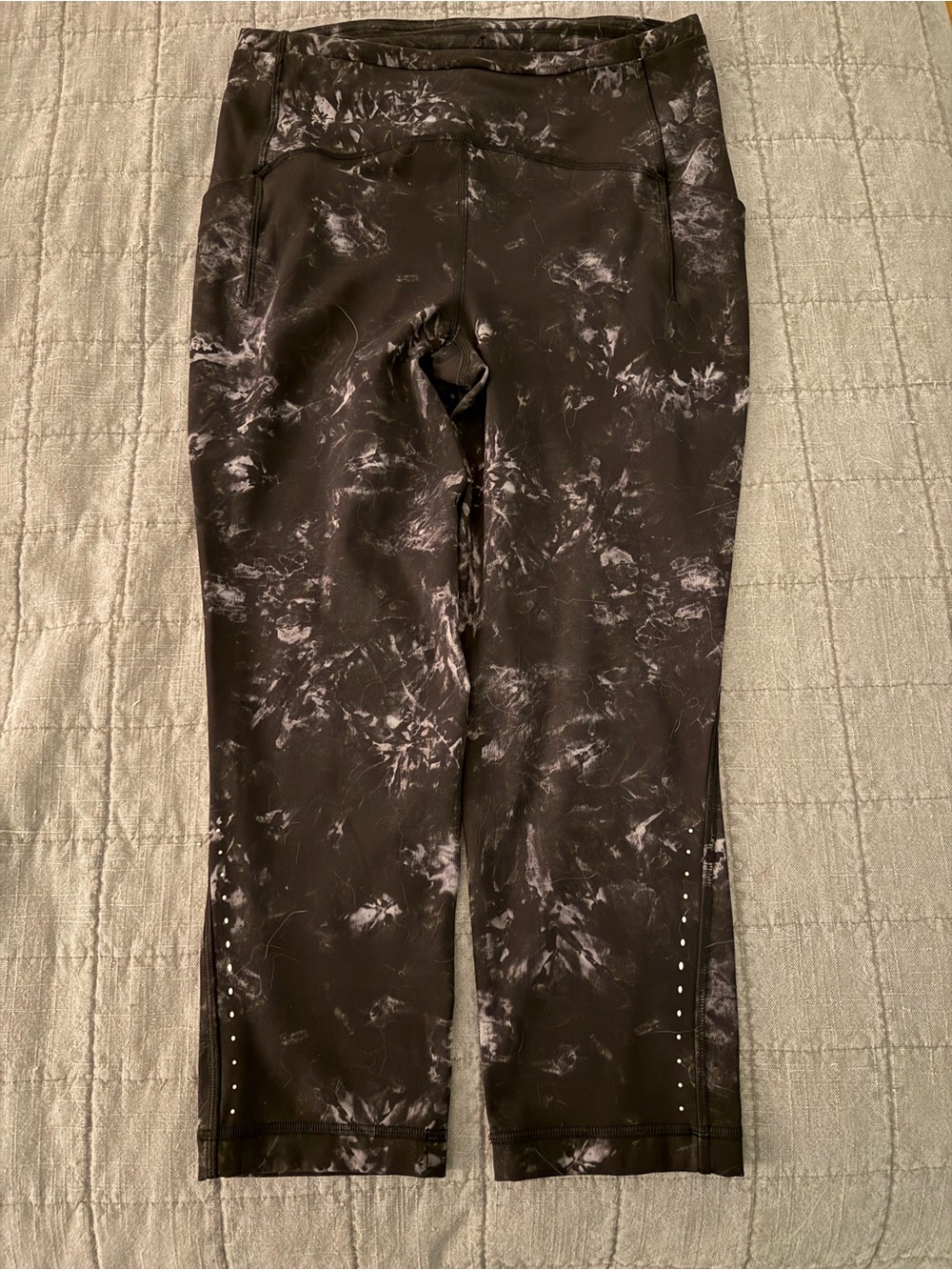 lululemon Black Marble-Print Leggings